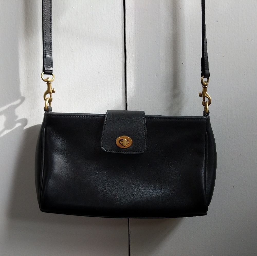 Vintage Black Crossbody Coach Bag
